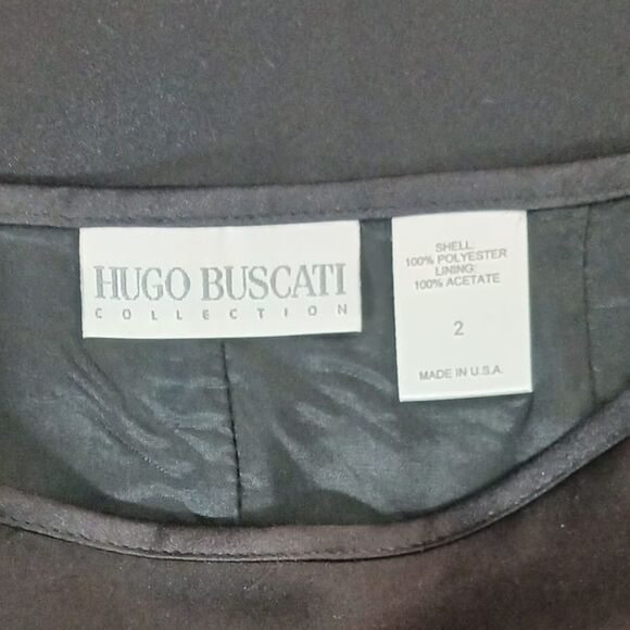 Hugo Buscati Collection Black Pencil Skirt Sz 2 - Picture 4 of 5
